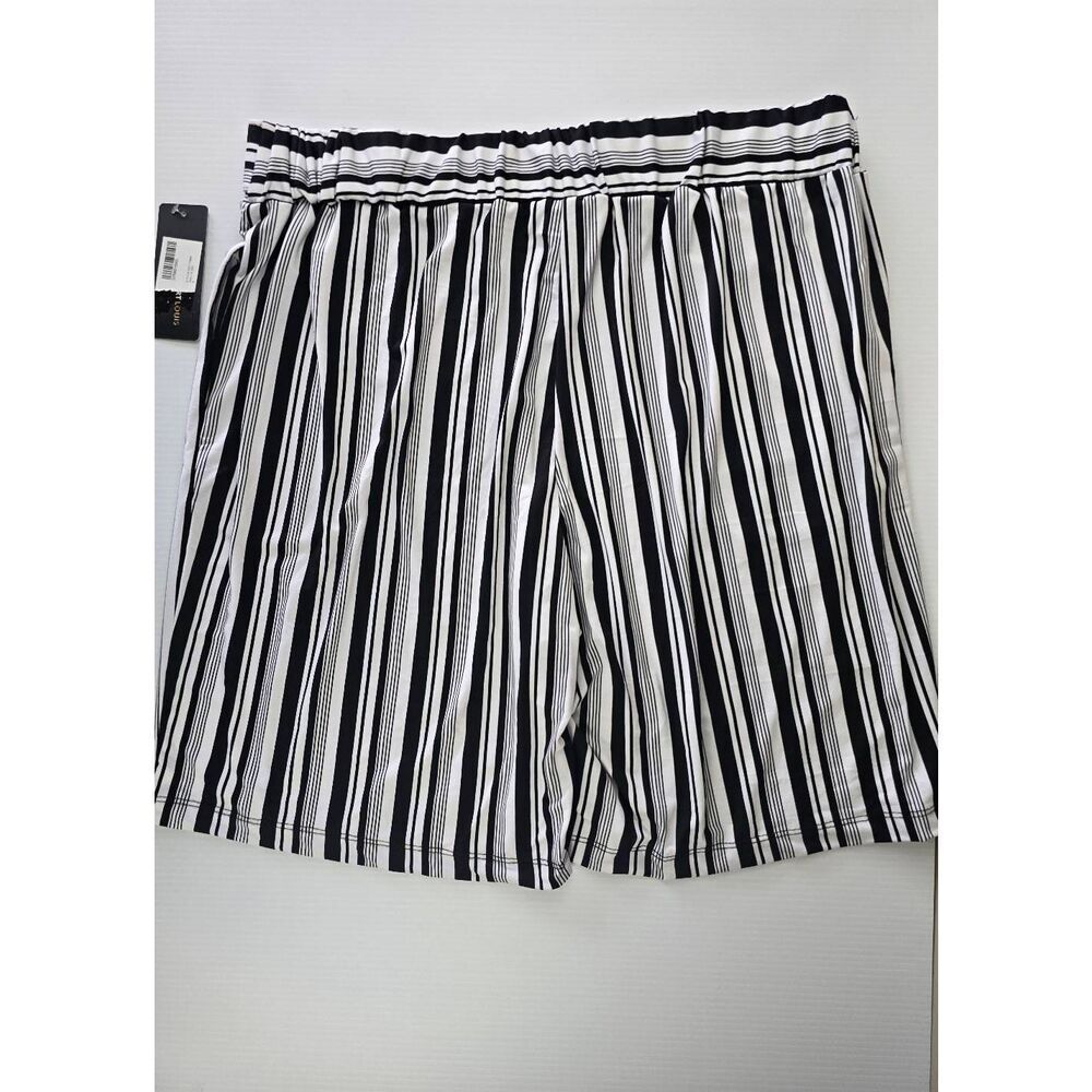 Robert Louis Shorts Sz 2X Black/White Stripe New - Picture 6 of 11
